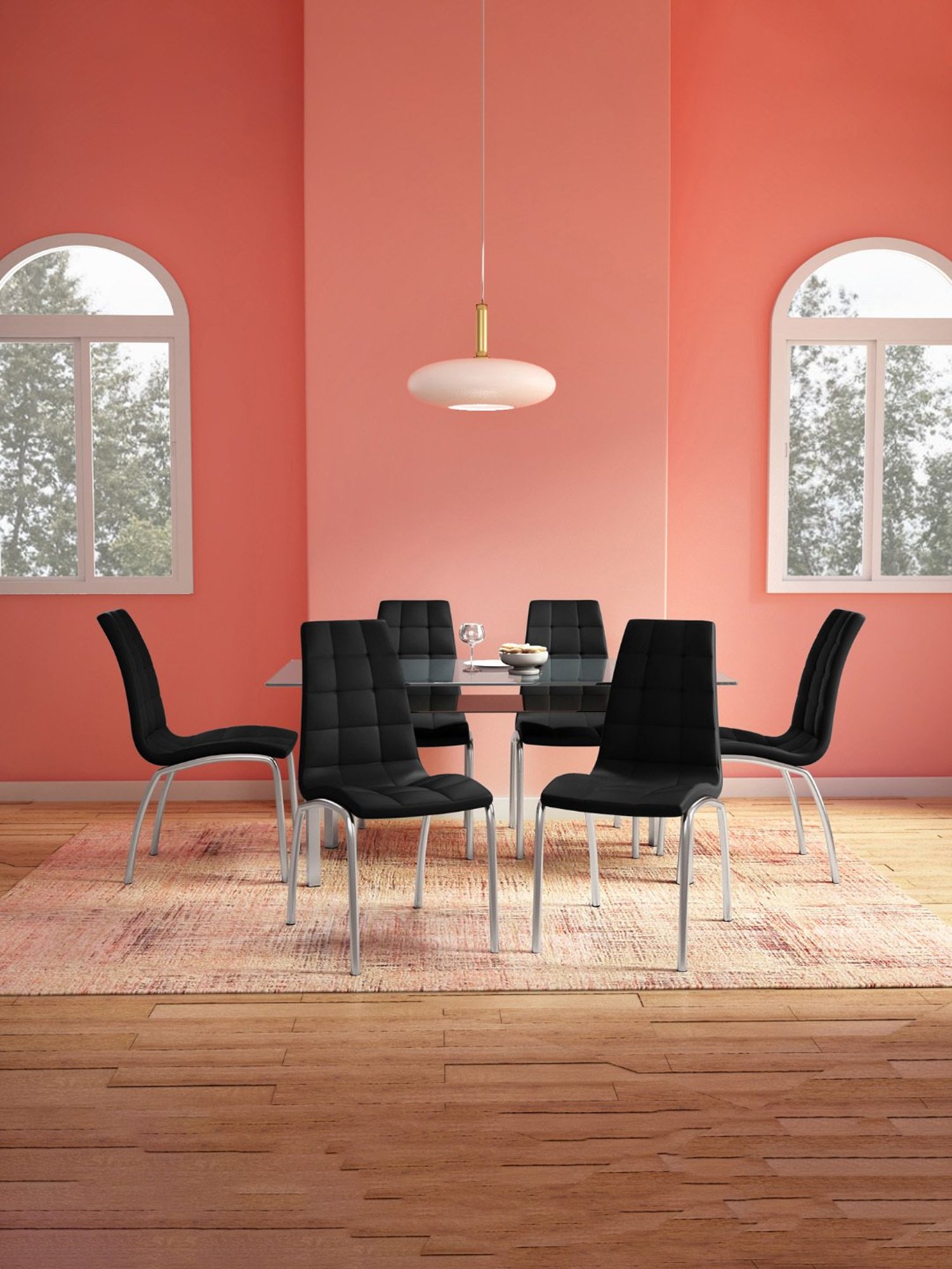 Durian Elanor Modern Brown & Beige Premium Leatherette Dining Chair