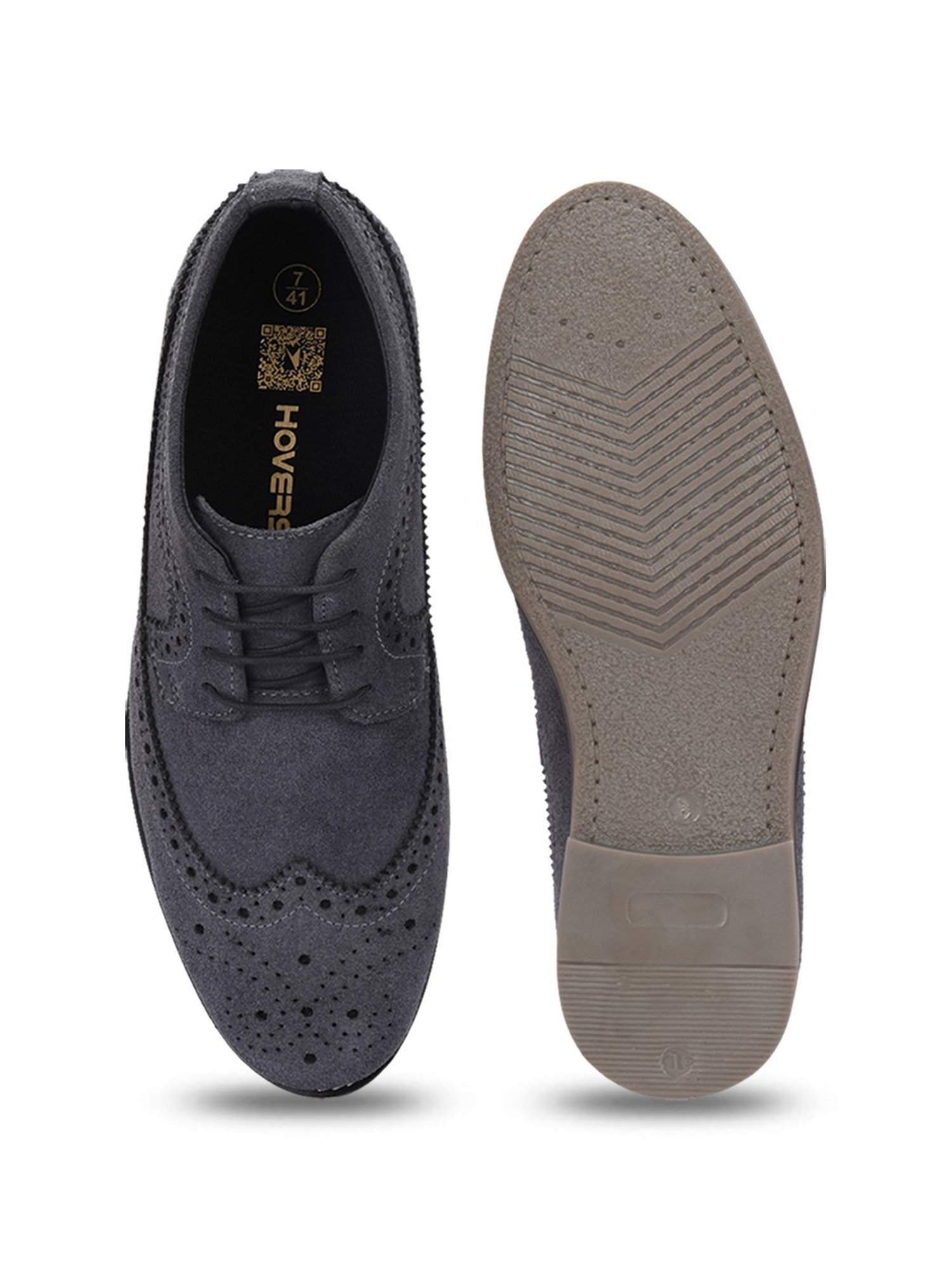 Hoversole Men's Charles Grey Brogue Shoes