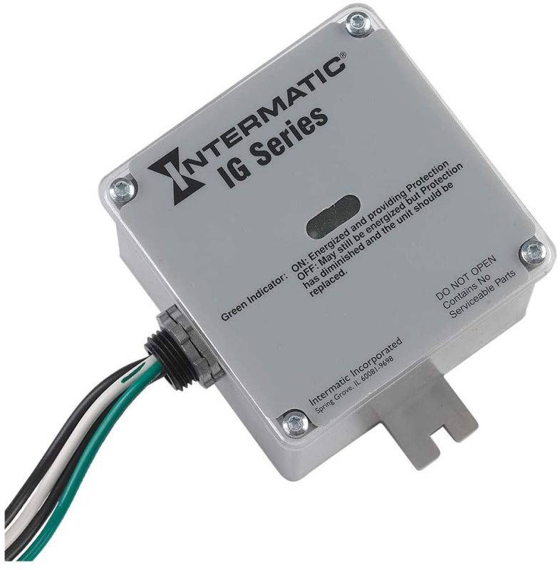 Intermatic IG1240RC3 Whole Home Type-1 or 2 Surge Protection Device,Gray