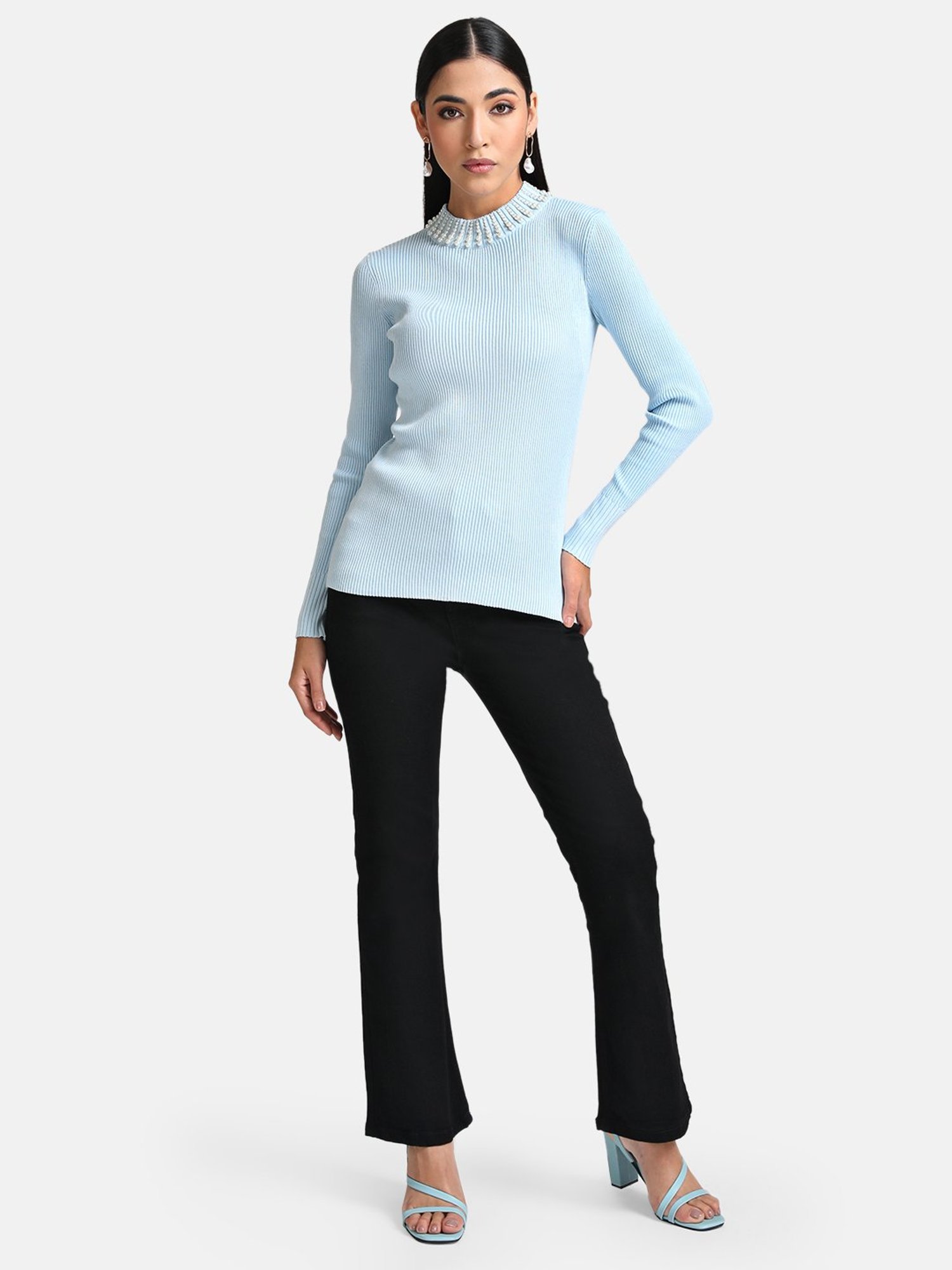 Kazo Embellished Turtle Neck Pullover