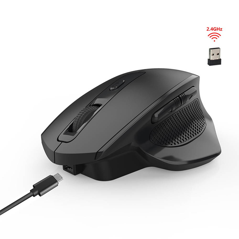 Rechargeable 2.4G Wireless Mouse 6 Buttons Gaming Mouse for Gamer Laptop Desktop USB Receiver Silent Click Mute Mause
