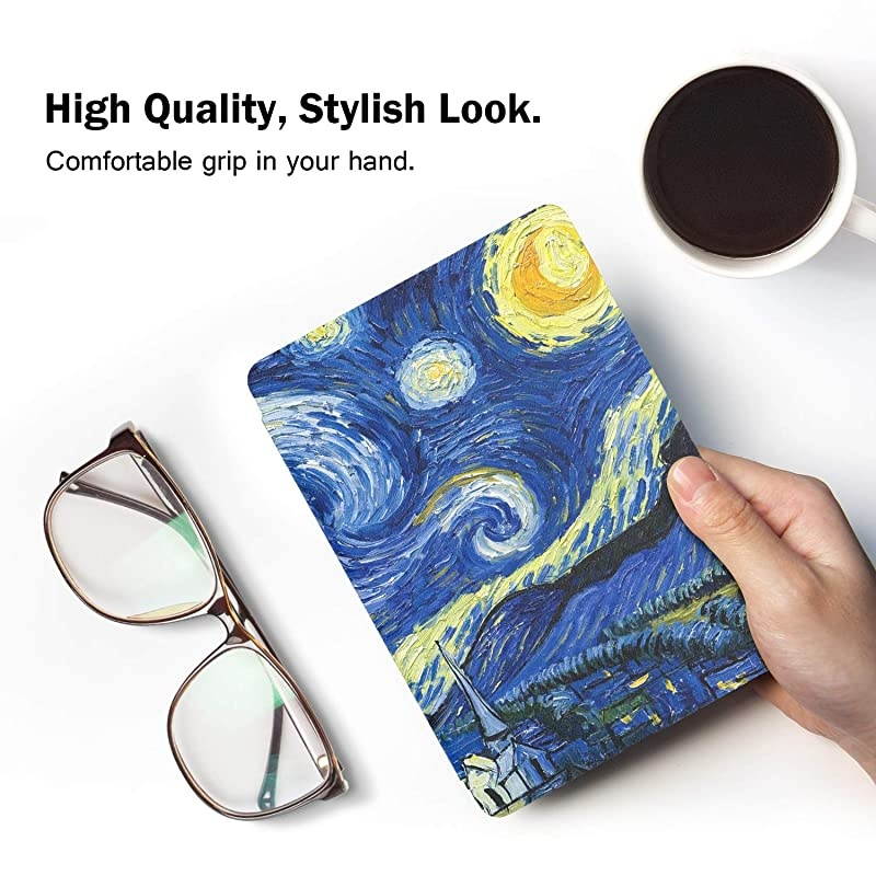 Case Fits Kindle Paperwhite 10th Generation 2018 Releases Thinnest Lightest Smart Shell Cover with Auto WakeSleep for  Kindle Paperwhite 2018 EReader Starry Night