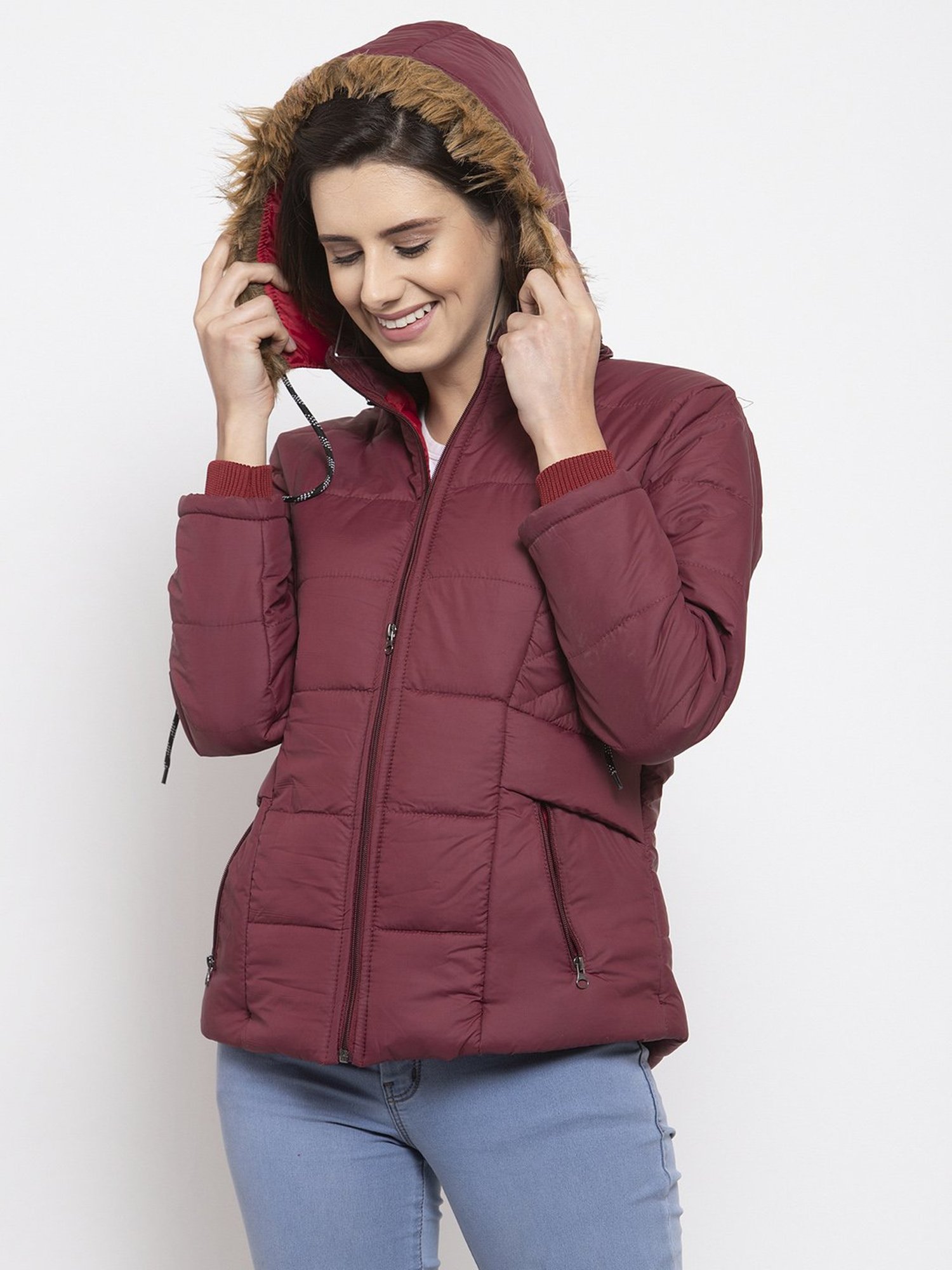 VOXATI Maroon Regular Fit Jacket