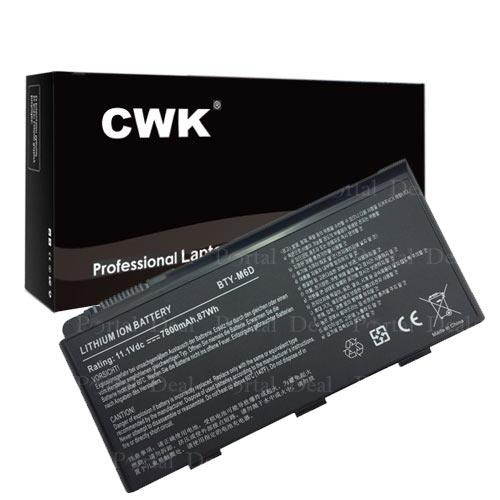 CWK&trade; 7800mAh New Replacement Laptop Notebook Battery for MSI BTY-M6D GX780DXR E6603 GT660R GX780DX GX780R BTY-M6D MSI GT60 GT70 GX60 GT660(R) GT780(R) GT663 MSI Gt780r Gt663r Gt660r