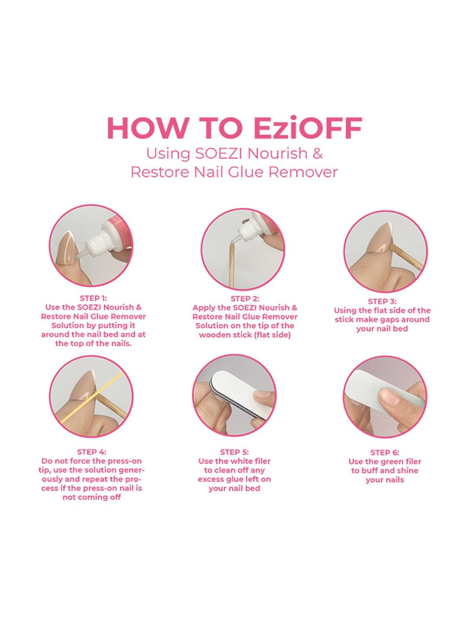 SOEZI Outta The Box Reusable Press On Nails - Ready To Wear Kit