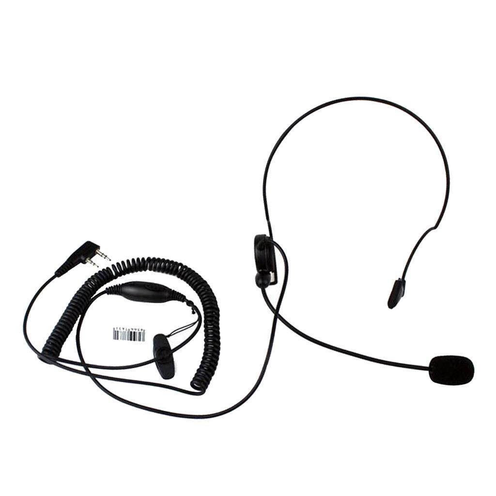 Walkie Talkie Mic Headset 2Pin Over Head Headphones for HYT TYT UV5R 888S