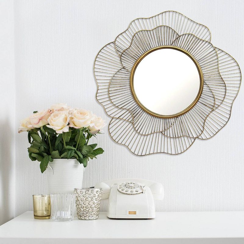 28.25" Stella Wall Mirror Gold - Stratton Home Décor