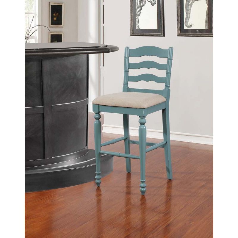 Linon Melva Antique Blue Bar Stool