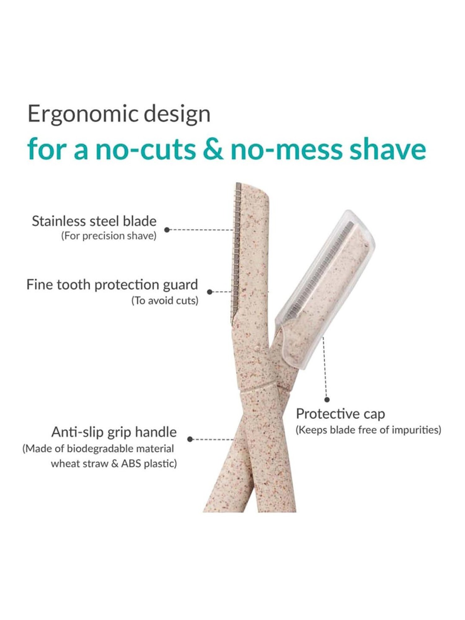 FEATHER Flamingo Eyebrow, Face, Nape Razor - 3 Piece - 150 gm