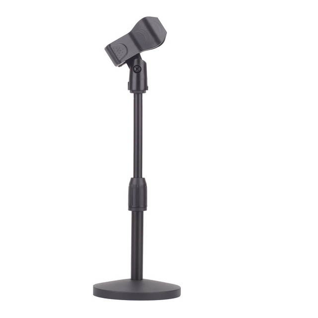 oldable Desktop Mic Stand Adjustable Angle Foldable Table Tops Microphone Mount Holder Stand Bracket Plastic Black