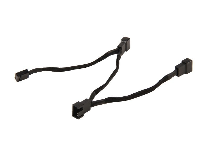 Silverstone All Black Sleeved 1-3 PWM Fan Splitter Cable 100 mm (CPF02)