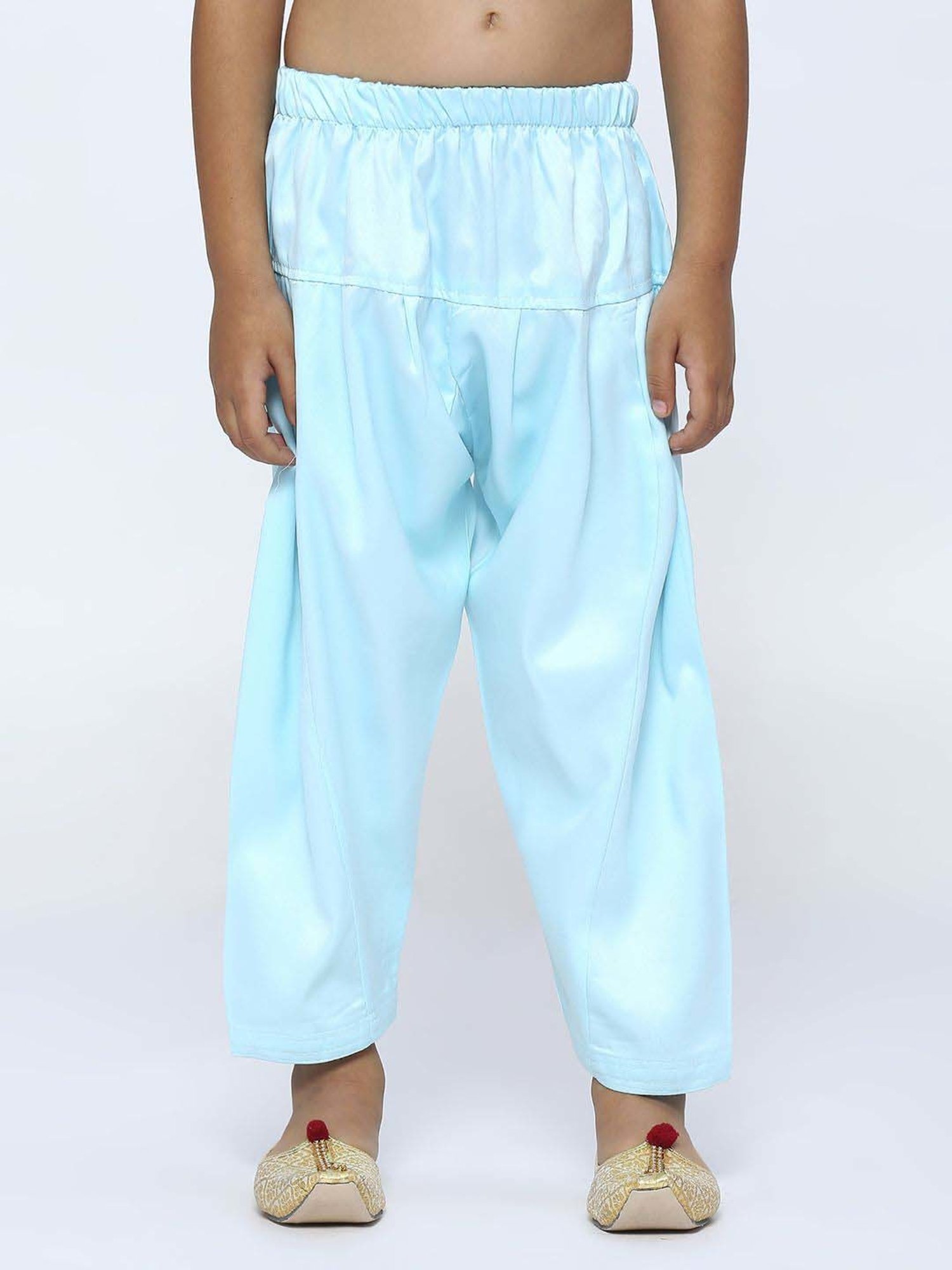 Kids Island Boys Blue Solid Full Sleeves Kurta Set