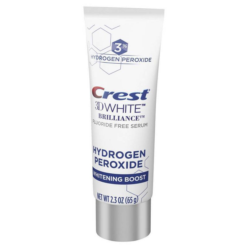 Crest 3D White Brilliance Hydrogen Peroxide Teeth Whitening Boost - Fluoride Free - 2.3oz