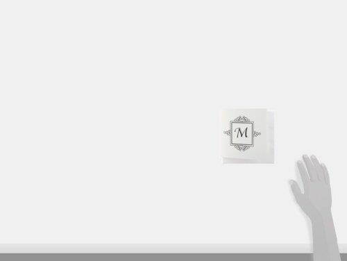 3dRose Initial Letter M Personal Monogrammed Fancy Black and White Typography Elegant Stylish Personalized Greeting Cards, Set of 12 (gc_154336_2)