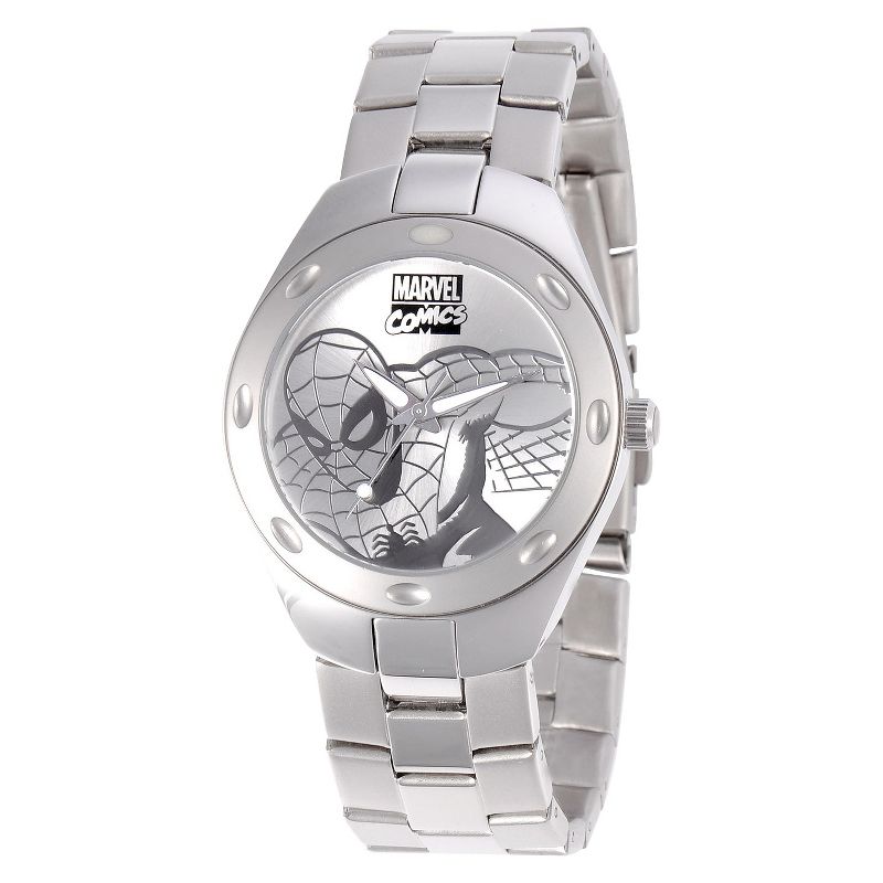 Men's Marvel Fortaleza Spider-Man Watch - Silver Tone