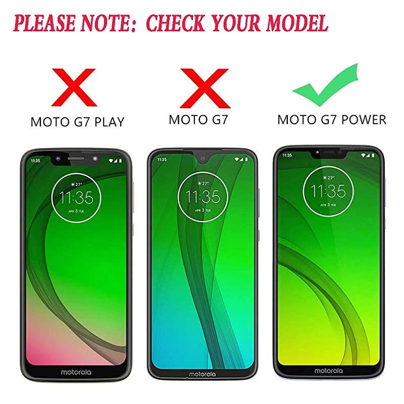 Moto G7 PowerMoto G7 Supra Case with HD Screen Protector 2Pack  360 Degree Rotating Ring amp Bracket Dual Layers of Shockproof TPU and Solid PC Phone Case for Motorola Moto G7 PowerRed