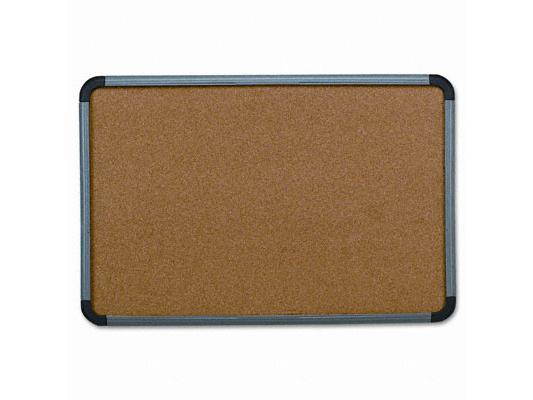 ICEBERG 35067 Cork Bulletin Board 66x42", Charcoal Frame