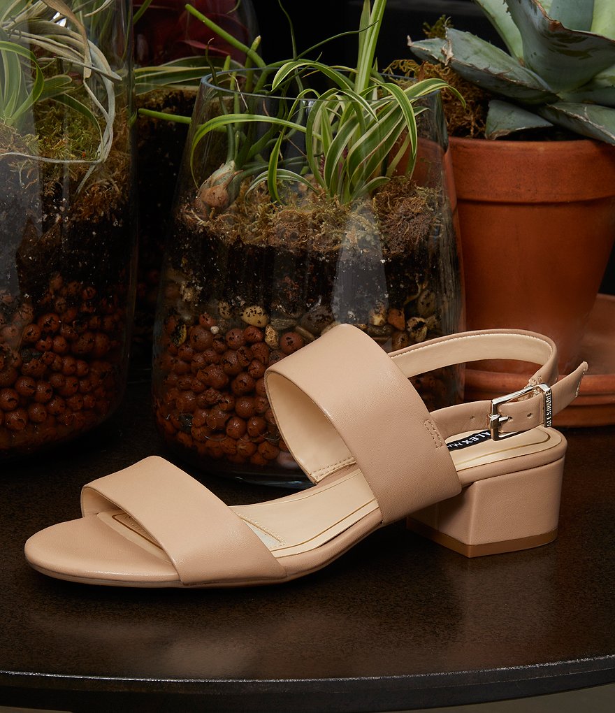 Alex Marie Calina Leather Block Heel Sandals