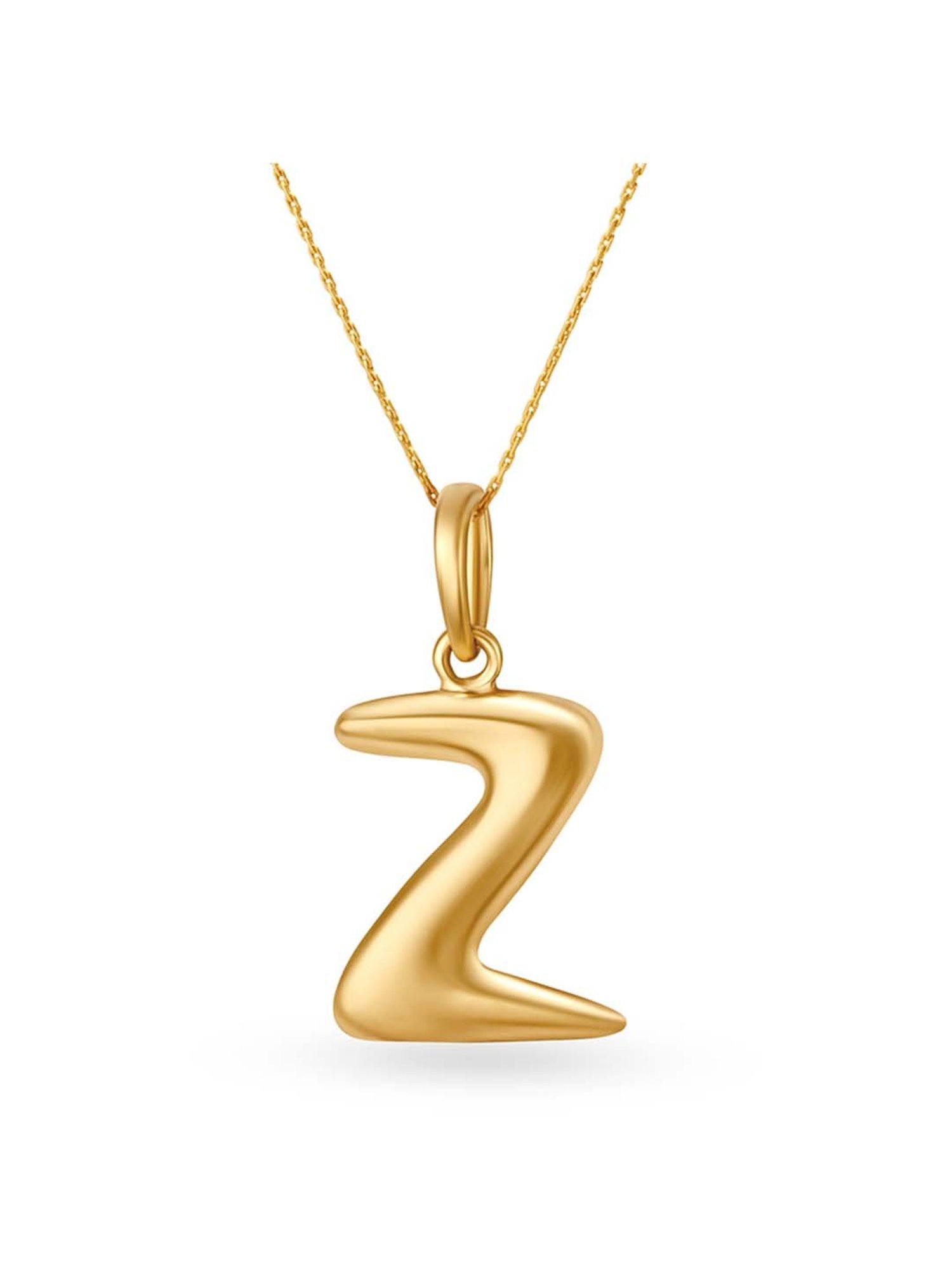 Mia by Tanishq Letter Z 14k Gold Pendant without Chain for Women