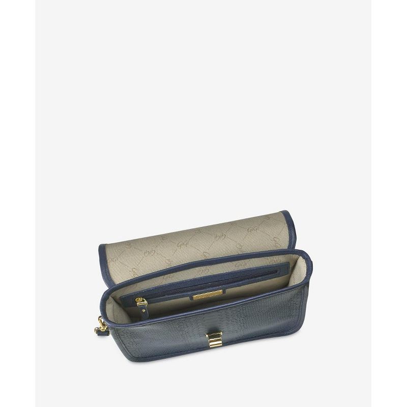 GiGi New York Blue Courtney Satchel Crossbody Bag