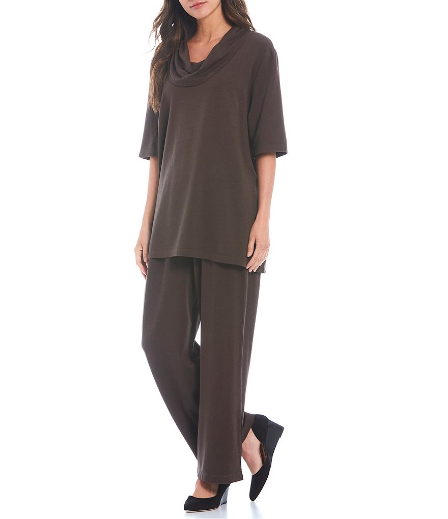 Bryn Walker Otis Bamboo French Terry Wide-Leg Pull-On Coordinating Pants