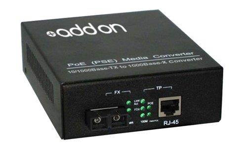 AddOn 1000Base-TX to 1000Base-SX SC MM 850nm POE Media Converter ADD-GMCP-SX-5SC