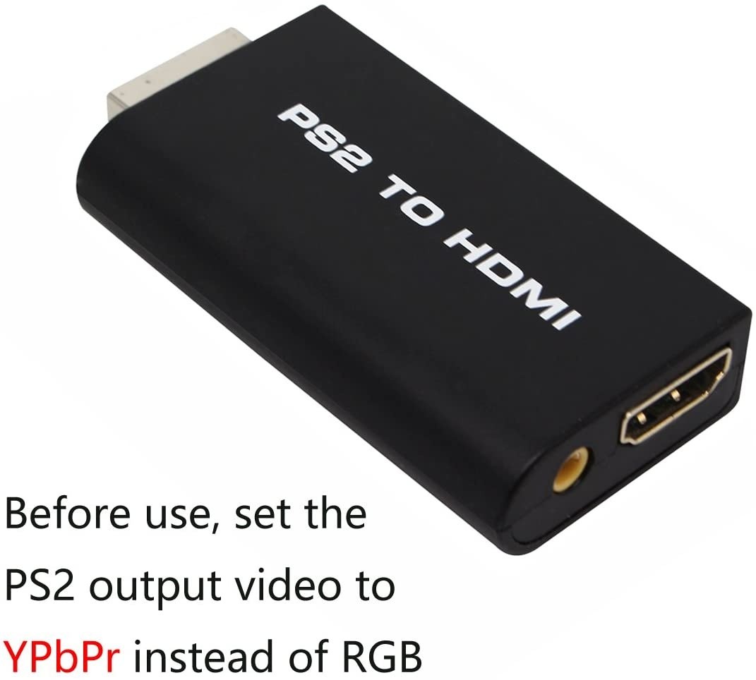 PS2 to HDMI Playstation 2 to hdmi 480i/480p/576i Audio Video Converter Adapter with 3.5mm Audio Output Supports All PS2 Display Modes