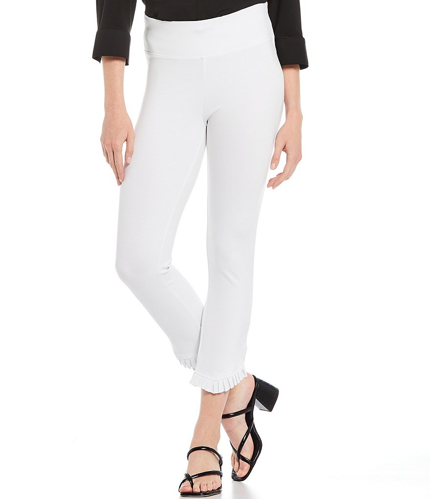 Slim Factor By Investments Ponte Ruffle Hem Capri