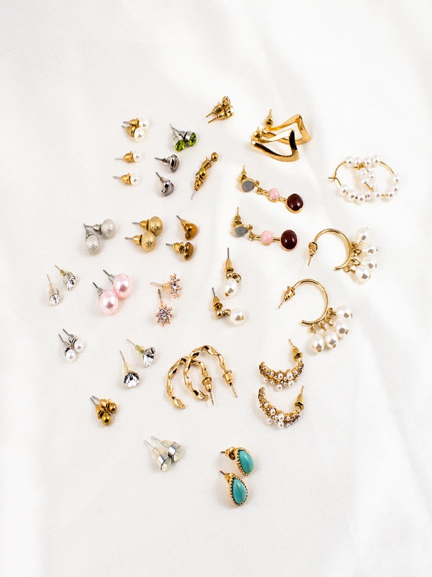 Jewelz Fashion Silver Hoop Earring Set Pack of 24