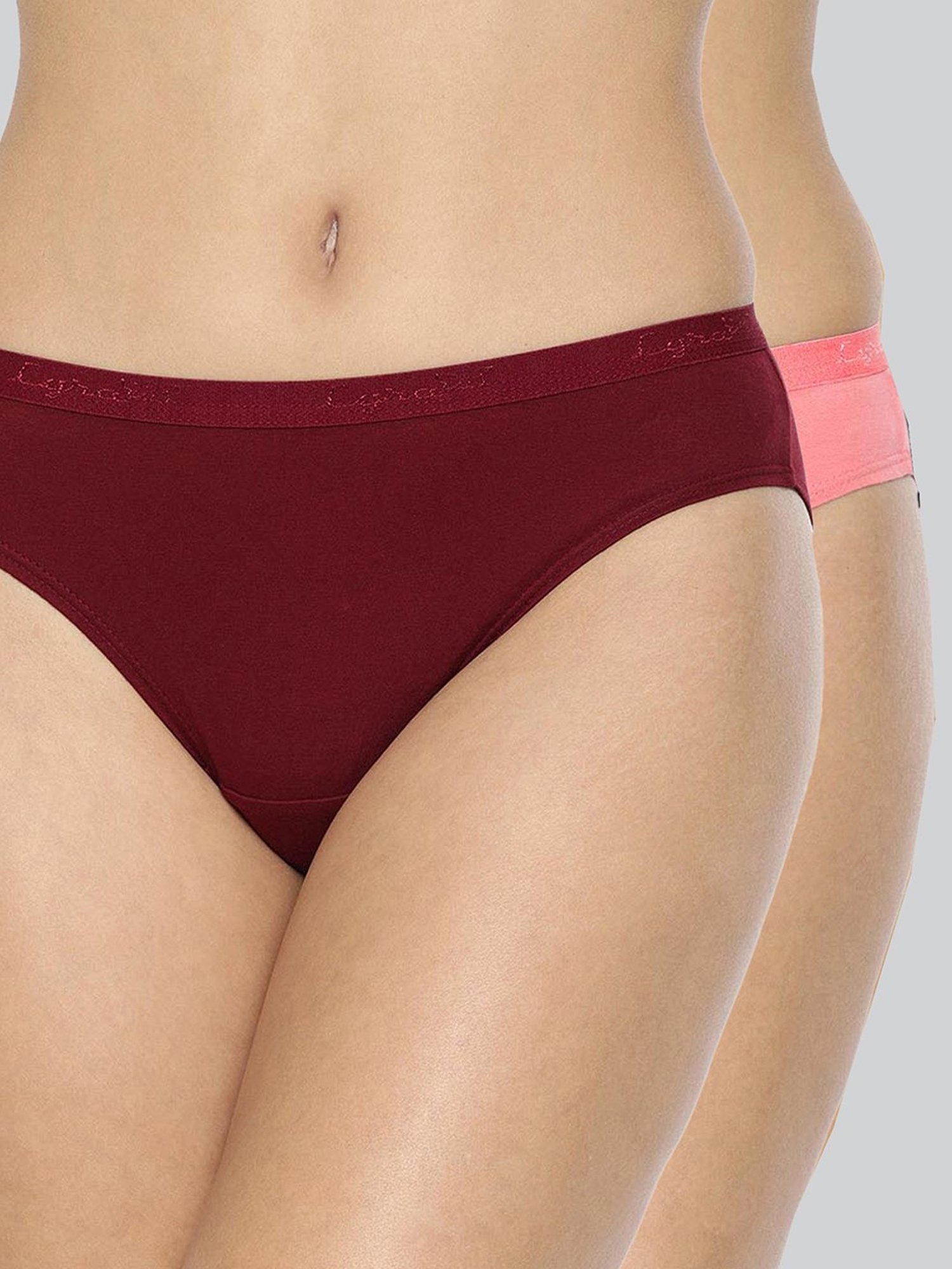 Lyra Assorted Color Cotton Bikini Panties - Pack Of 2