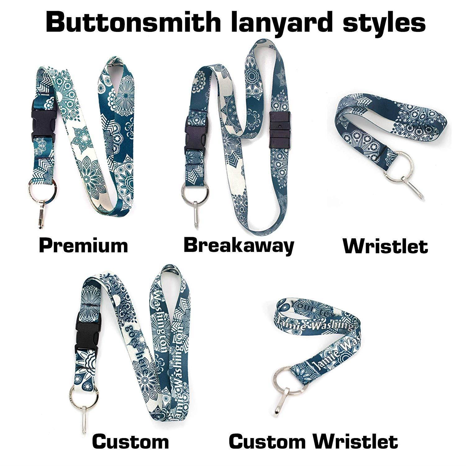 Buttonsmith Denim Lace Premium Wristlet - Made in USA