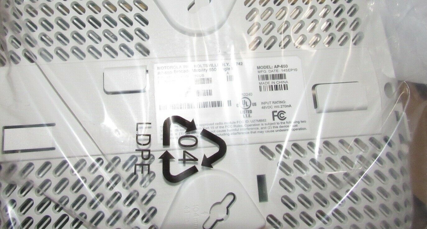 Motorola BROCADE AP-0650-60010-US AP-650 Single Radio Internal Ant. Access Point
