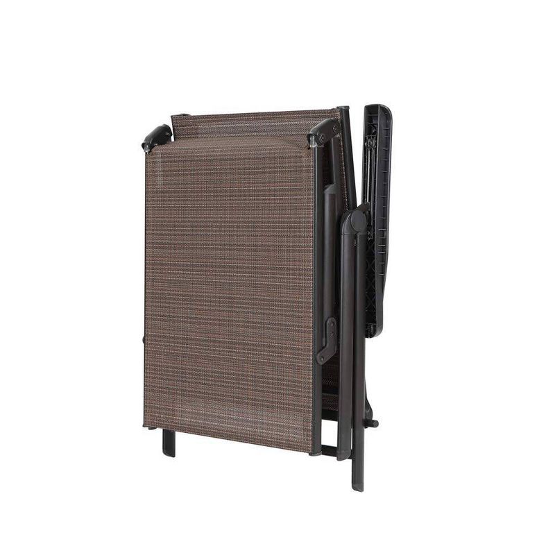 Copa Backpack Single Position Folding Aluminum Beach or Poolside Lounge Chair with Backpack Straps, Dark Blue