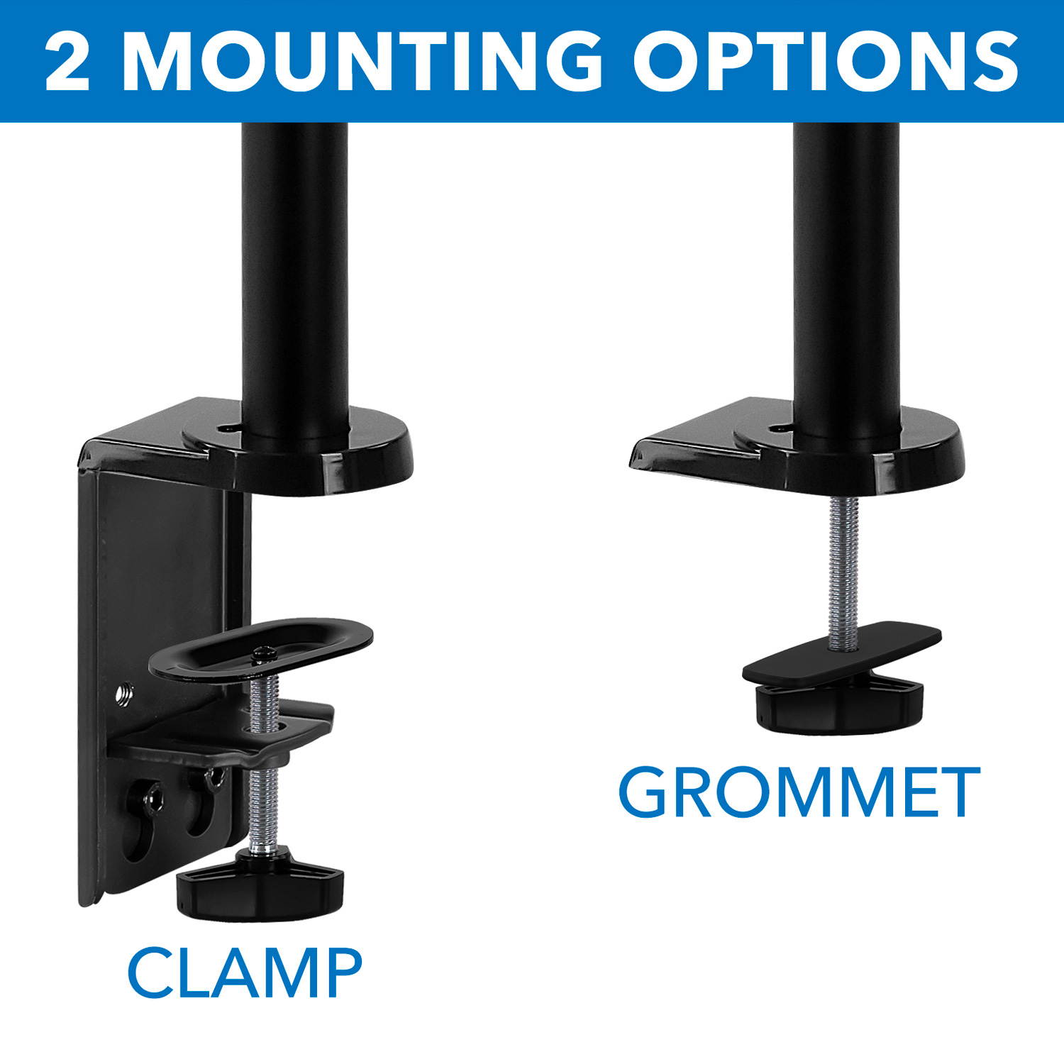 Mount-It! Single Monitor Arm Mount | Full Motion Height Adjustable Gas Spring Arm | Fits 19-32 Inch Screens