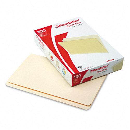 Pendaflex Essentials File Folders Straight Cut Top Tab Legal Manila 100/Box 753