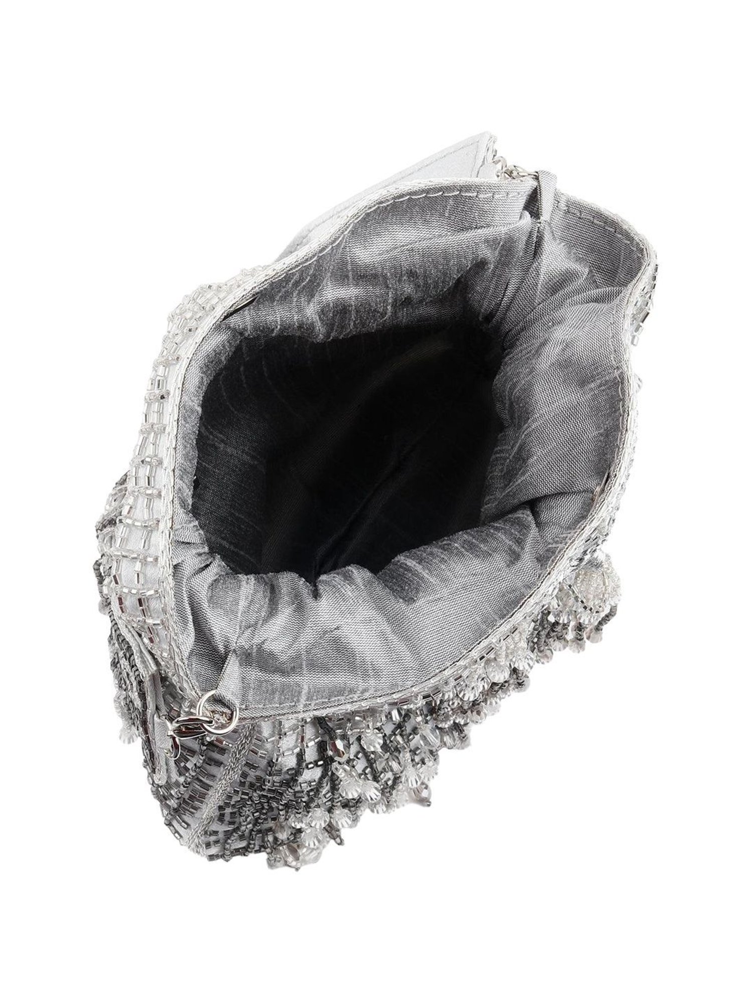 Odette Silver Embellished Potli