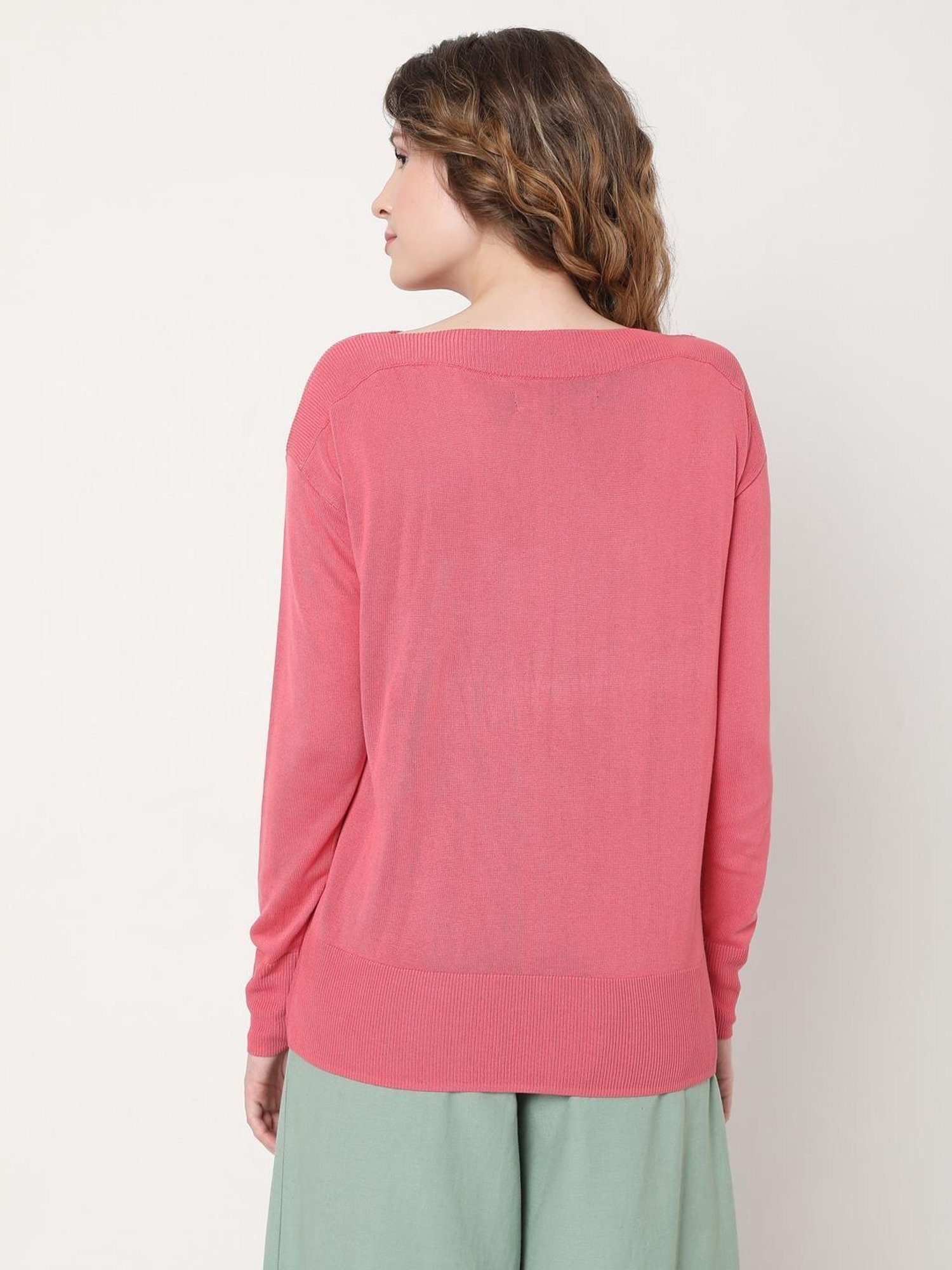 Vero Moda Pink Regular Fit Sweater