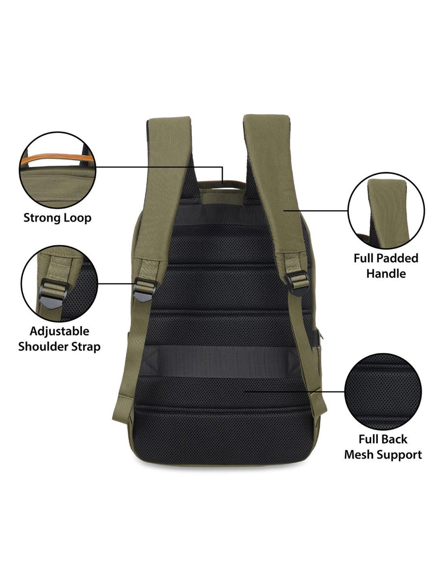Frequent Traveller Daily Olive Small Laptop Backpack