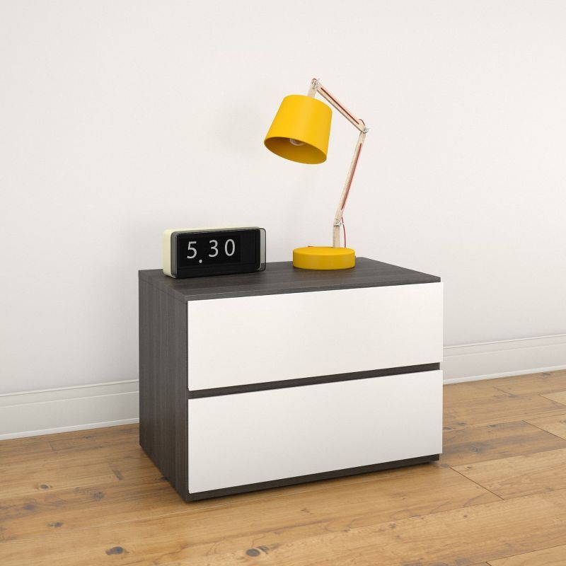 Acapella Nightstand Black & White - Nexera