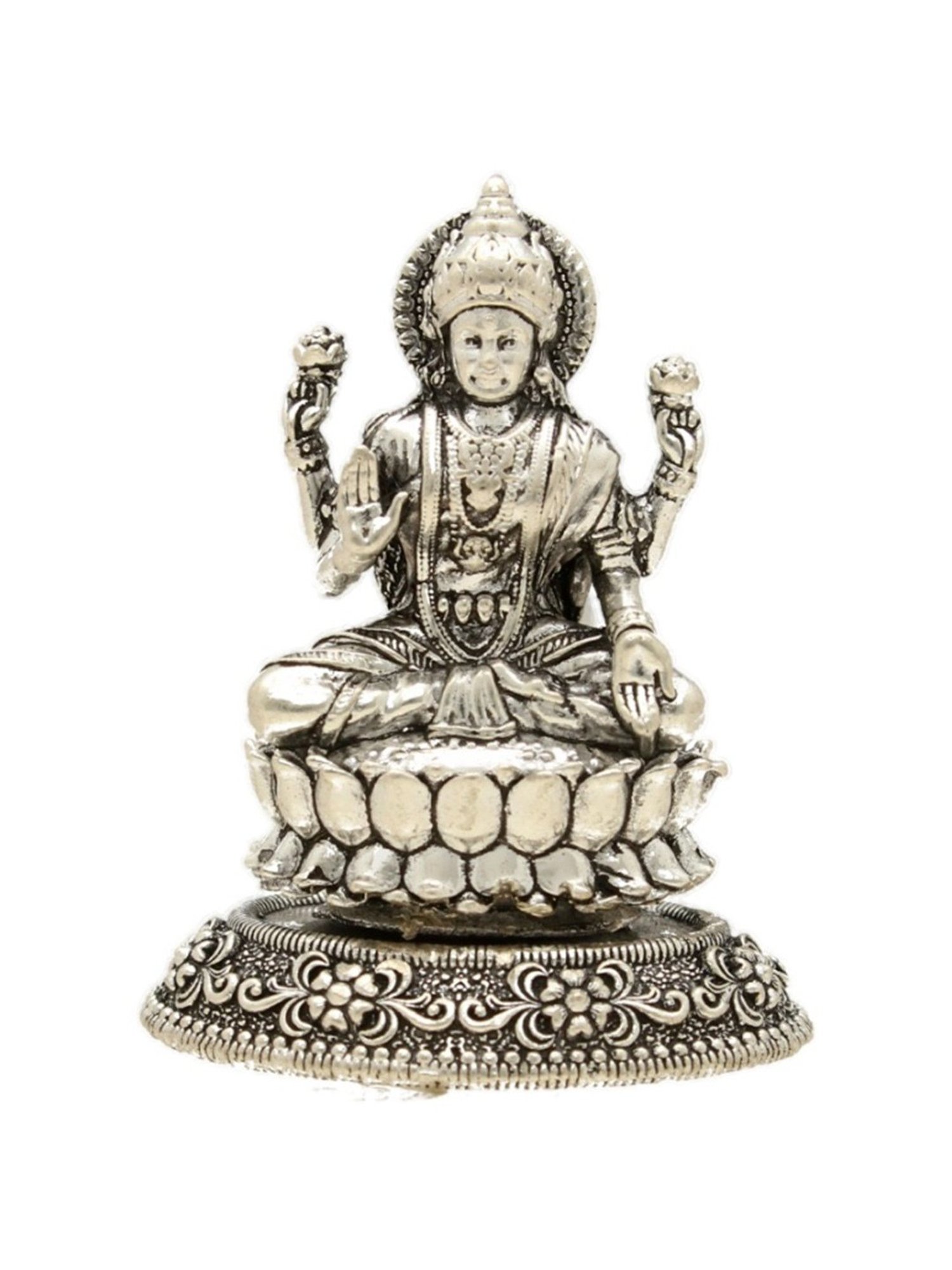 Sri Jagdamba Pearls 800 Silver Dhana Lakshmi Divine Idol - 28 gm