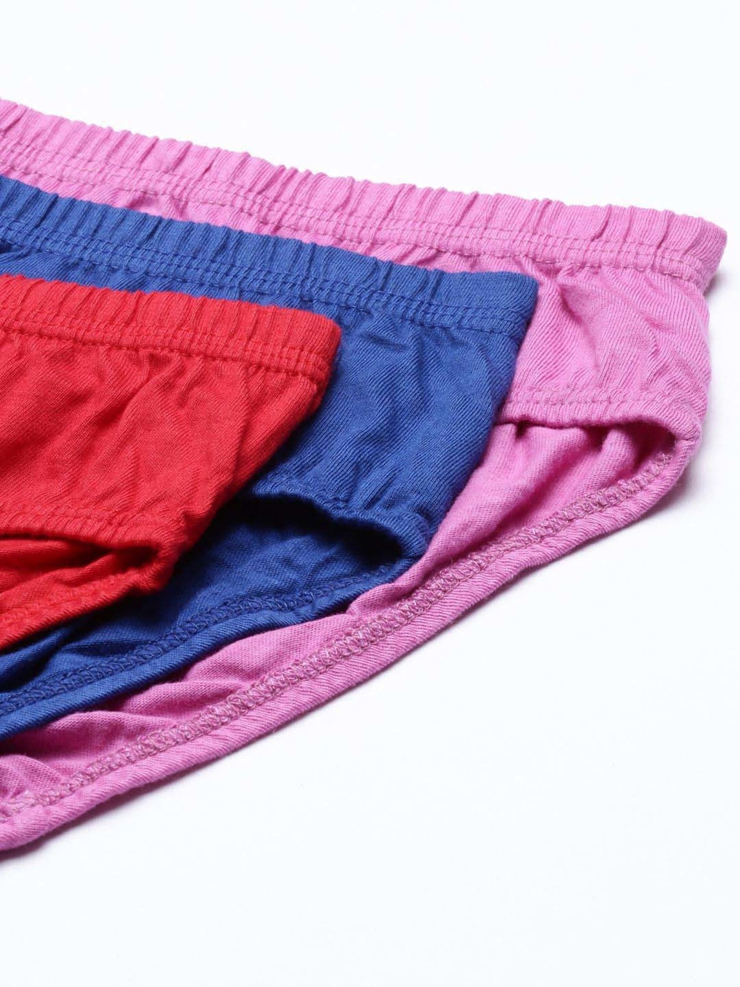 FEELINGS Assorted Color Cotton Plain Hipster Panties - Pack of 3