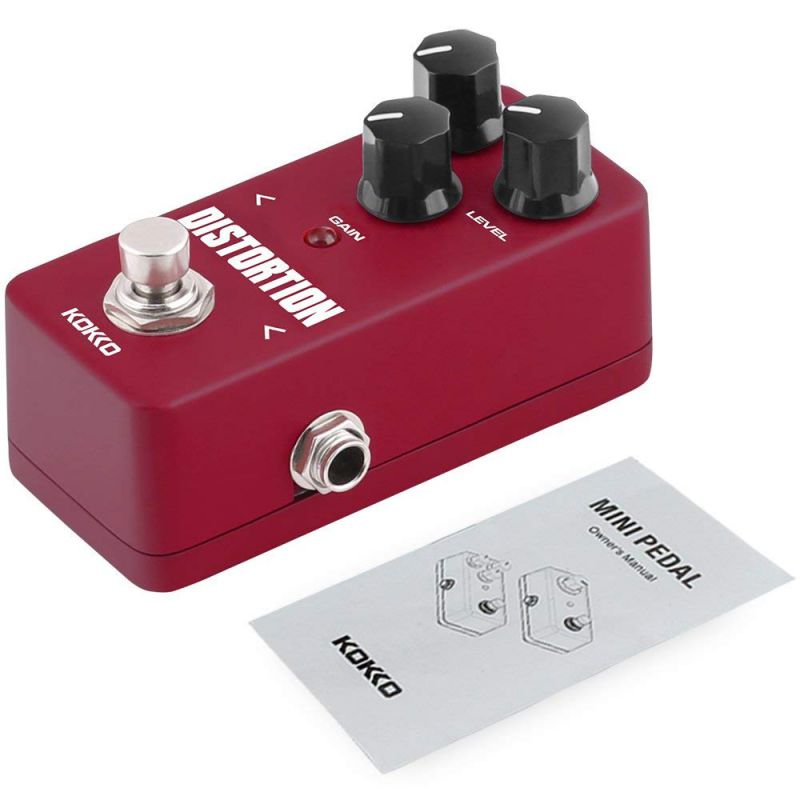 Distortion Guitar Pedal, Mini Effect Pedal Processor of Classic Distortion Tone Effect Universal for Guitar and Bass,Exclude Power Adapter - KOKKO (FDS2)