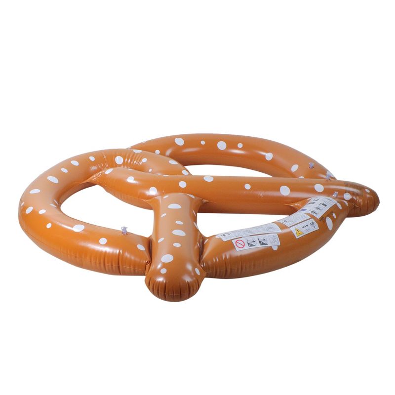 Pool Central 6' Inflatable Brown Giant Pretzel Pool Ring Float