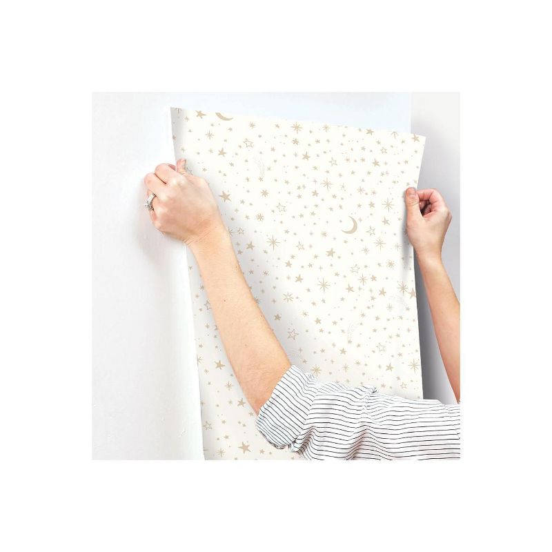 RoomMates Twinkle Little Star Peel & Stick Wallpaper Gold