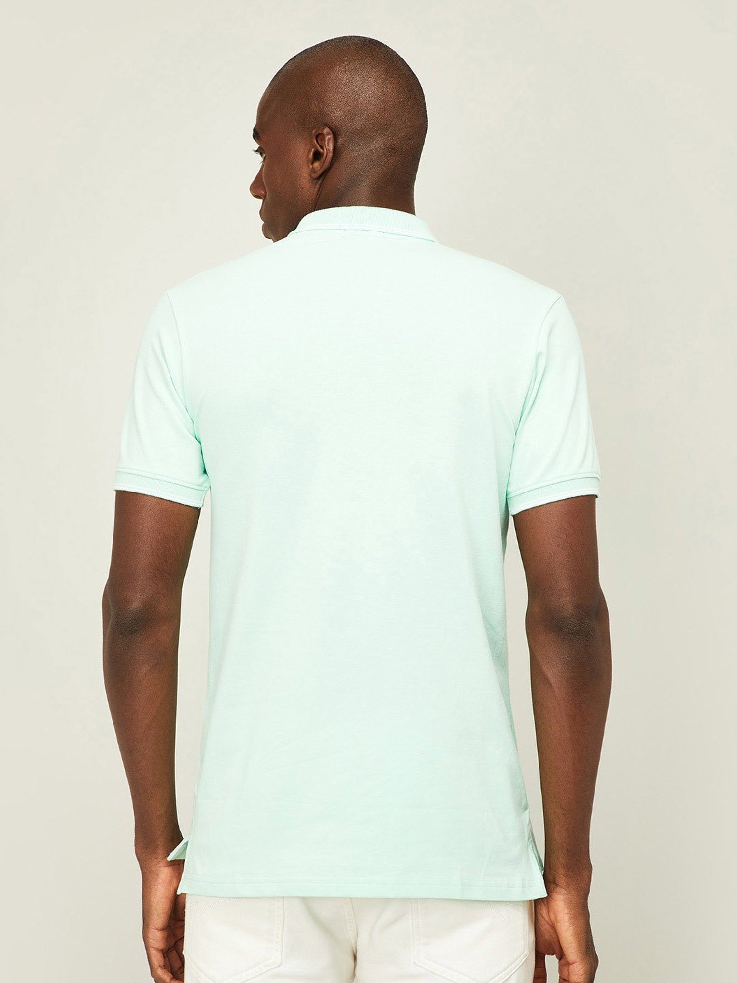 Bossini Light Green Regular Fit Polo T-Shirt