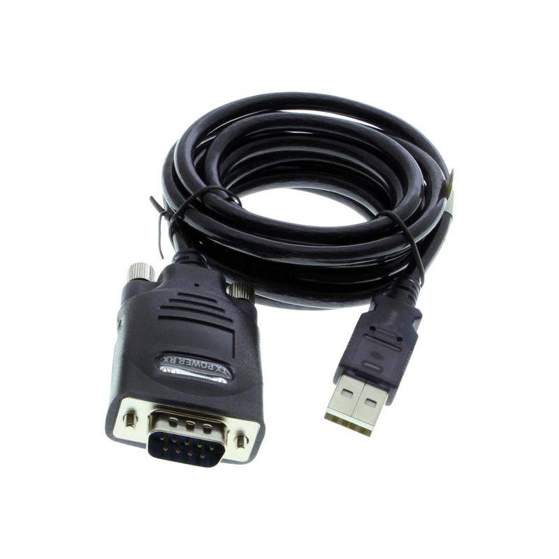 USBGear FTDI 6ft. Long USB to Serial Adapter Cable with Screws and Three LED display