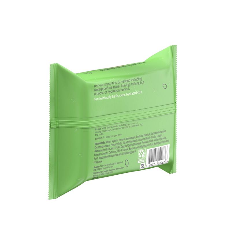 Clean & Clear Watermelon Cleansing Wipes - 25ct