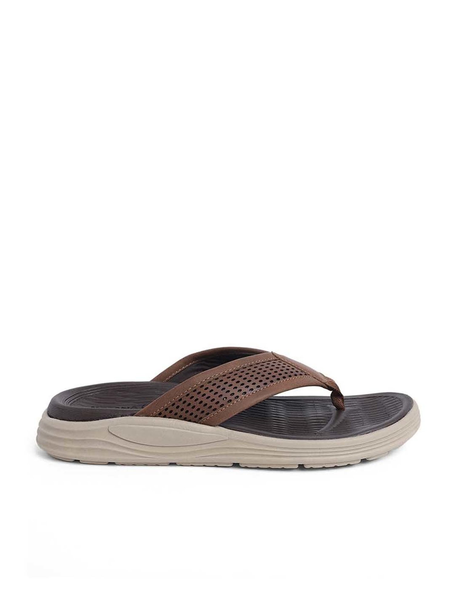 Mozafia Men's Tan Flip Flops