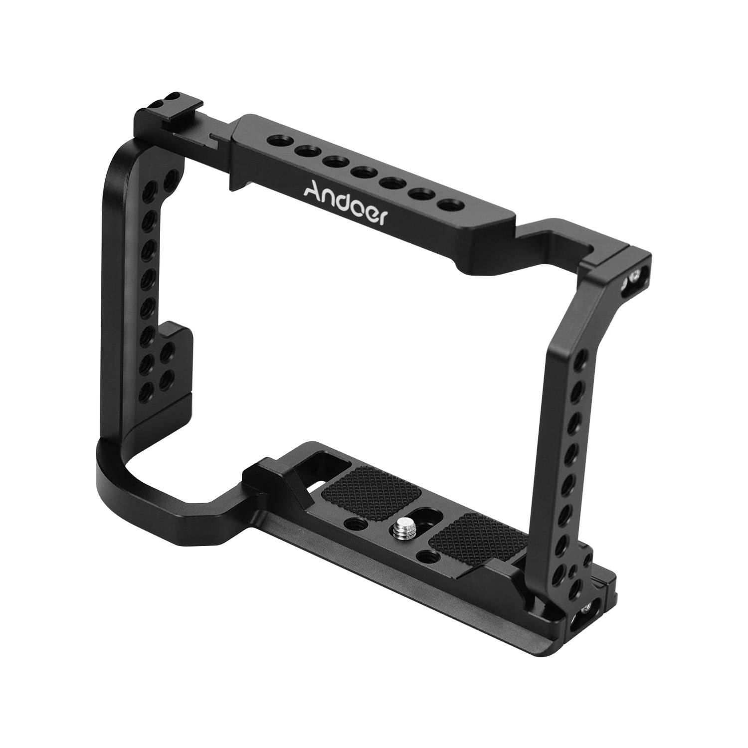 Andoer Aluminum Alloy Video Camera Cage with Cold Shoe Mount 1/4 Inch Screw Holes Compatible with Nikon Z6/Z7