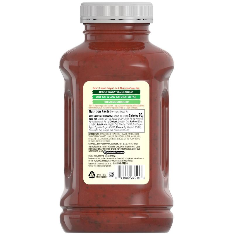 Prego Fresh Mushroom Italian Sauce 45oz